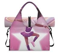 Borsone sportivo da donna e uomo, per fine settimana, con scomparto per scarpe, borsa a tracolla per yoga, palestra, viaggi, Colore, L, Organizer per borse