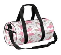 Borsone sportivo da palestra con ballerine, da allenamento, leggero, da viaggio, per uomo e donna (graziosa ballerina rosa), Ballerine, 17.6(L) x 9(W) x 9(H) inch
