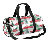 Borsone sportivo da palestra con camion di Natale, borsone da allenamento, leggero, borsa da viaggio per uomo e donna (Natale), Albero di Natale Camion, 17.6(L) x 9(W) x 9(H) inch