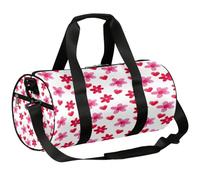 Borsone sportivo da palestra con cuore rosso, borsone da allenamento, leggero, borsa da viaggio, borsone da viaggio per uomo e donna (fiori rosa), Cuore rosso., 17.6(L) x 9(W) x 9(H) inch