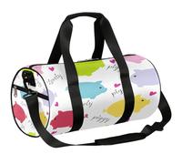 Borsone sportivo da palestra con maiale carino borsone da allenamento leggero a tracolla borsone da viaggio per uomo donna (stampa maialino), Simpatico maialino., 17.6(L) x 9(W) x 9(H) inch