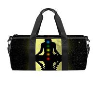 Borsone sportivo da palestra con sette chakra, borsone da viaggio, borsa da viaggio, borsa per attrezzatura da donna e uomo, Multicolore, 17.7x9x9 inch