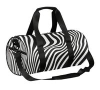 Borsone sportivo da palestra con stampa zebrata, da allenamento, leggero, da viaggio, per uomo e donna (pelle zebrata), Stampa zebrata., 17.6(L) x 9(W) x 9(H) inch
