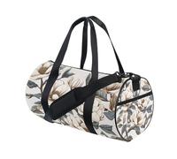 Borsone sportivo da palestra, da viaggio, con camelia bianca, per weekender, sport, vacanze, danza