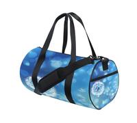 Borsone sportivo da palestra, da viaggio, con dente di leone, a pois blu, per weekender, sport, vacanze, danza