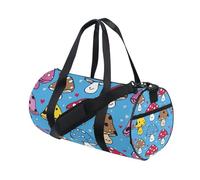 Borsone sportivo da palestra, da viaggio, con funghi gialli e rossi, per weekender, sport, vacanze, danza