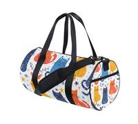 Borsone sportivo da palestra, da viaggio, con gatti, per weekender, sport, vacanze, danza, Multi