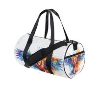 Borsone sportivo da palestra, da viaggio, con leone con ali colorate, per weekender, sport, vacanze, danza, Multi