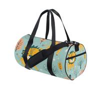 Borsone sportivo da palestra, da viaggio, con leone giallo e rosa, per weekender, sport, vacanze, danza, Multi