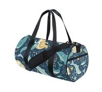 Borsone sportivo da palestra, da viaggio, con sirene, delfini, per weekender, sport, vacanze, danza, Multi