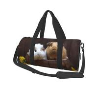Borsone sportivo da palestra per donne e uomini, borsone da viaggio, borsa da fine settimana, porcellini d'India, borsa da viaggio per la notte, per viaggi, nuoto, fitness, allenamento, sport, nero