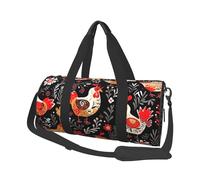 Borsone sportivo da palestra per donne e uomini, borsone da viaggio, borsa da weekender, borsa da viaggio con gallo carino, borsa da viaggio per la notte, per viaggi, nuoto, fitness, allenamento