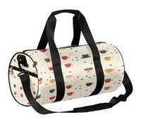 Borsone sportivo da palestra per tazza di caffè, borsone da allenamento, leggero, a tracolla, borsone da viaggio, per uomini e donne (chicco di caffè), Tazza da caffè, 17.6(L) x 9(W) x 9(H) inch