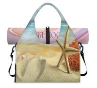 Borsone sportivo da spiaggia per donne e uomini, oceano, spiaggia, stella marina, fine settimana, borsa da notte con scomparto per scarpe, borsa a tracolla per yoga, palestra, viaggi, Colore, L,