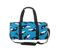 Borsone sportivo da viaggio con balena assassina, blu, per donne, uomini, balene marine, ragazze, ginnastica, danza, fine settimana, pernottamento, fitness, allenamento