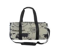Borsone sportivo da viaggio con bussola vintage mappa del mondo per donne e uomini, borsa da ginnastica per ragazze, borsa da ballo per fine settimana, borsa da notte per allenamento fitness
