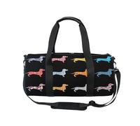 Borsone sportivo da viaggio con cani carini bassotto per donne e uomini, cuccioli di cane e ragazze, borsa da ginnastica e danza, borsa per fine settimana, borsa per allenamento fitness