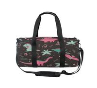 Borsone sportivo da viaggio con dinosauri e palme per donne e uomini, animali Dino Girls Ginnastica Dance Bag Weekend Pernottamento Borsa da allenamento Fitness