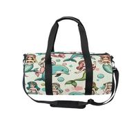 Borsone sportivo da viaggio con graziose sirene delfini per donne e uomini, borsa da ginnastica oceanica per danza e fine settimana, borsa per allenamento fitness