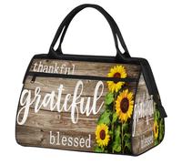 Borsone sportivo da viaggio, girasole rustico, floreale, rustico, rustico, rustico, rustico, rustico, fattoria, borsa da viaggio per weekender, borsa tote per uomo e donna