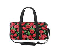 Borsone sportivo da viaggio per donne e uomini, con fiori di papavero, borsa da ginnastica e danza, borsa per il fine settimana, borsa per allenamento fitness, borsa da ospedale, Multicolore, Borsone