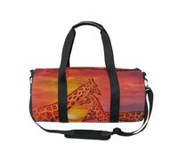 Borsone sportivo da viaggio per donne e uomini, con giraffa africana al tramonto per ragazze, borsa da ginnastica e danza, borsa per il fine settimana, borsa per allenamento fitness, borsa da ospedale