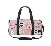 Borsone sportivo da viaggio per donne e uomini, divertente borsa da ginnastica con mucca, borsa da ballo per ginnastica, fine settimana, borsa per allenamento fitness, borsa da ospedale, Multicolore