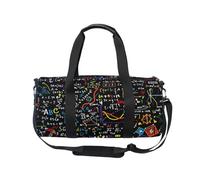 Borsone sportivo da viaggio per donne e uomini, formule di educazione matematica, borsa da ginnastica per ragazze, borsa da ballo per il fine settimana, borsa da allenamento per fitness, borsa da