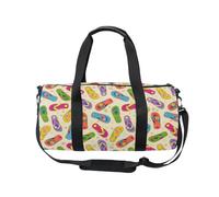 Borsone sportivo da viaggio per donne e uomini, infradito da spiaggia per ragazze, borsa da ginnastica da ballo, borsa da notte per fine settimana, allenamento fitness, borsa da ospedale, Multicolore