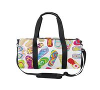 Borsone sportivo da viaggio per donne e uomini, infradito da spiaggia per ragazze, ginnastica, danza, weekend, pernottamento, allenamento, fitness, ospedale, Multicolore, Borsone da viaggio