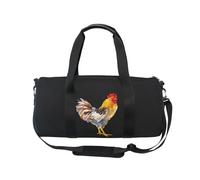 Borsone sportivo da viaggio per donne e uomini, pittura con gallo animale, borsa da ginnastica per ragazze, borsa da ballo per il fine settimana, borsa per allenamento fitness, borsa da ospedale
