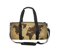 Borsone sportivo da viaggio per donne e uomini, vintage con mappa del mondo, borsa da ginnastica per ragazze, borsa da ballo per il fine settimana, borsa per allenamento fitness, borsa da ospedale