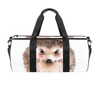 Borsone sportivo disegnato a mano con motivo riccio carino borsa da palestra fitness allenamento borsone da viaggio borsa tote borsa attrezzatura borsa per donne uomini, Multicolore, 17.7x9x9 inches
