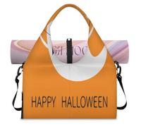 Borsone sportivo fantasma di Halloween per donne e uomini carino fantasma borsa da notte con scomparto per scarpe borsa a tracolla tote per yoga palestra viaggi, Colore, L, Organizer per borse