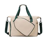 Borsone sportivo grande impermeabile con scomparto for racchette - Borsa da palestra multiuso, Borsa da allenamento ad alta capacità for badminton, tennis e viaggi,(Beige)