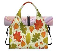 Borsone sportivo in acero per donne e uomini, autunno foglie d'acero, borsa da notte con scomparto per scarpe, borsa a tracolla per yoga, palestra, viaggi, Colore, L, Organizer per borse