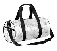 Borsone sportivo in marmo bianco, borsone da palestra, da allenamento, leggero, da viaggio, per uomo e donna (motivo marmo), Marmo bianco., 17.6(L) x 9(W) x 9(H) inch