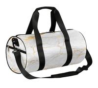 Borsone sportivo in marmo bianco, borsone da palestra, da allenamento, leggero, da viaggio, per uomo e donna (marmo), Marmo bianco., 17.6(L) x 9(W) x 9(H) inch