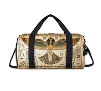 Borsone sportivo in papiro egiziano con scomparto per scarpe, per la notte, per il weekend, da viaggio, palestra, organizer per bagagli per donne, uomini, bambini, ragazze e ragazzi