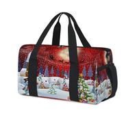 Borsone sportivo Merry Christmas per bambini, ragazze, ragazzi, donne, uomini, Natale, vacanze, pernottamento, weekender, borsa da viaggio, borsa da viaggio, borsa da palestra casual