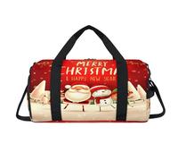 Borsone sportivo natalizio con scomparto per scarpe, carino per Natale, per la notte, per viaggi, palestra, bagagli, organizer per donne, uomini, bambini, ragazze e ragazzi