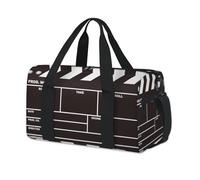 Borsone sportivo nero cinematografico per il fine settimana, borsa da viaggio casual, da palestra, per bambini, ragazze, ragazzi, donne, uomini