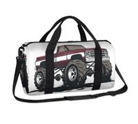 Borsone sportivo per auto con Monster Truck americano Borsa da viaggio per il fine settimana Borsa da viaggio Casual Tote Borsone da viaggio per bambini Ragazze Ragazzi Donne Uomini