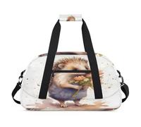 Borsone sportivo per bambini, ragazze, ragazzi, donne, uomini, 24 l, borsa da viaggio, palestra, danza, acquerello, riccio, fiore, Colore, (24L) UK, Organizer per borse