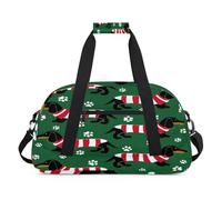 Borsone sportivo per bambini, ragazze, ragazzi, donne, uomini, 24 l, borsa da viaggio per la notte, borsa da viaggio, palestra, danza, animale divertente bassotto, Colore, (24L) UK, Organizer per