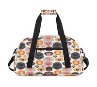 Borsone sportivo per bambini, ragazze, ragazzi, donne, uomini, 24 l, borsa da viaggio per la notte, borsa da viaggio, palestra, danza, scimpanzé divertente scimmia, Colore, (24L) UK, Organizer per