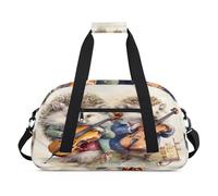 Borsone sportivo per bambini, ragazze, ragazzi, donne, uomini, 24 l, borsa da viaggio per la notte, borsa da viaggio, palestra, danza, violino, riccio, Colore, (24L) UK, Organizer per borse