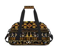 Borsone sportivo per bambini, ragazze, ragazzi, donne, uomini, 24 l, borsa da viaggio per la notte, borsa da viaggio, palestra, danza, stampa antico Egitto, Colore, (24L) UK, Organizer per borse