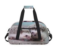 Borsone sportivo per bambini, ragazze, ragazzi, donne, uomini, 24 l, borsa da viaggio per la notte, borsa da viaggio, palestra, danza, simpatico riccio animale, Colore, (24L) UK, Organizer per borse