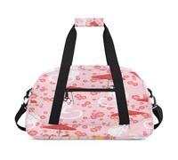 Borsone sportivo per bambini, ragazze, ragazzi, donne, uomini, 24 l, borsa da viaggio per la notte, borsa da viaggio, palestra, danza, scimmia giapponese con fiori, Colore, (24L) UK, Organizer per